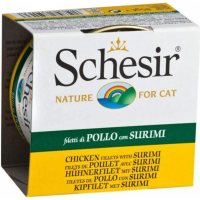 SCHESIR Comida húmeda natural para gatos - latas de 85gr 13 recetas a elegir