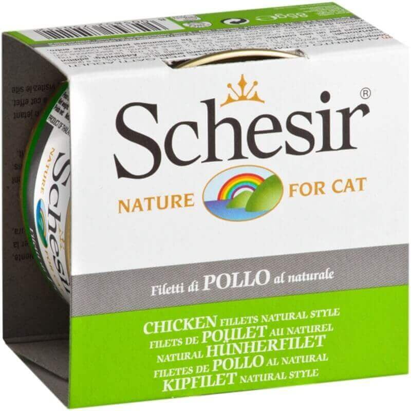 SCHESIR Paté natural 85gr para gatos adultos - 7 sabores à escolha