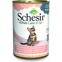SCHESIR Kitten Pâtée en Gelée 140g pour Chaton - 2 Saveurs au Choix
