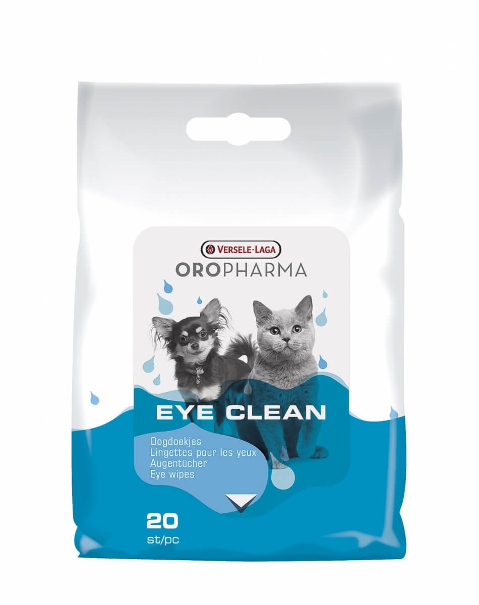 Toalhetes de limpeza para os olhos de cães e gatos Oropharma