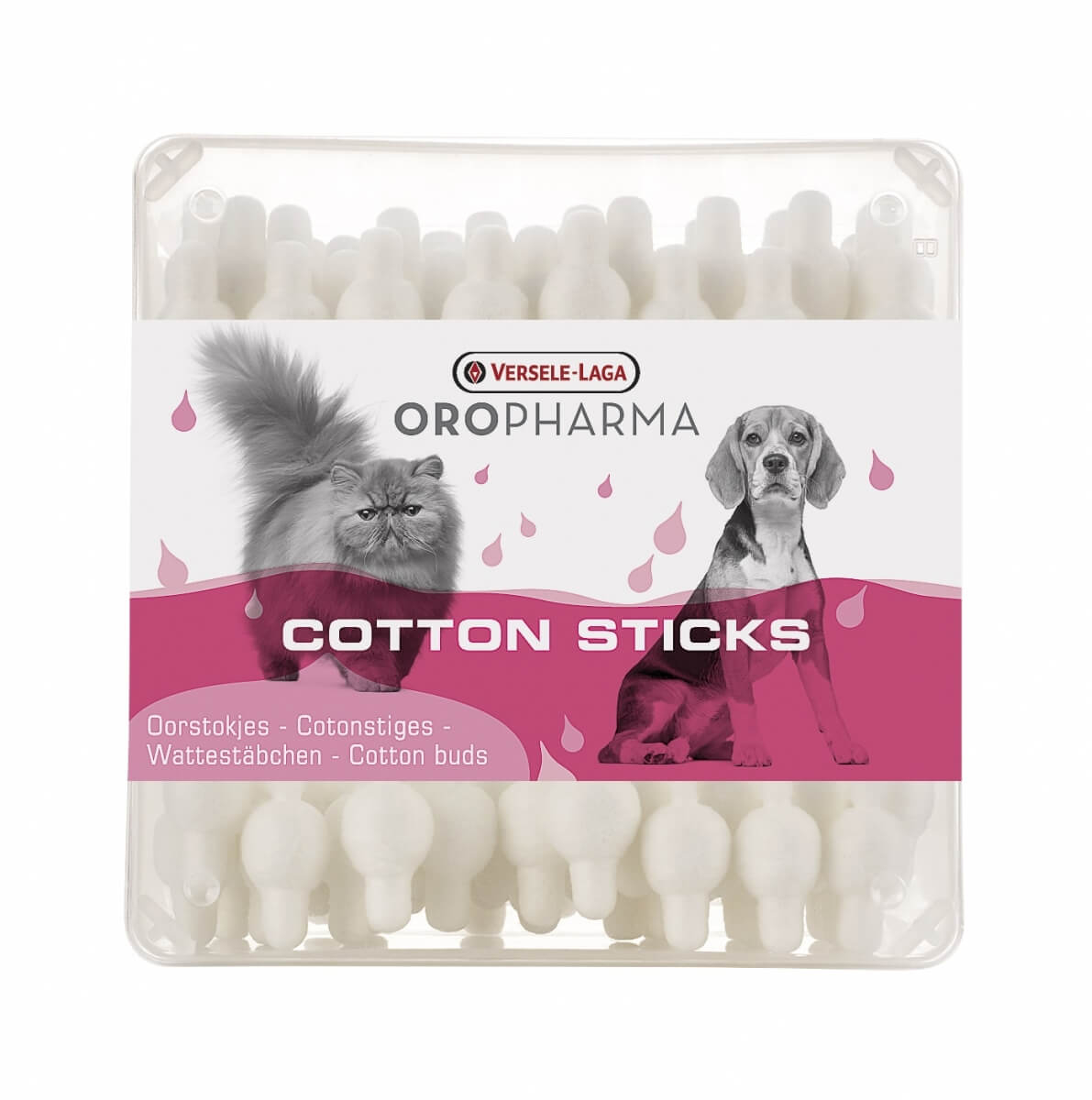 Cotonetes algodão Cotton Sticks Oropharma Cuidado das orelhas para cães e gatos