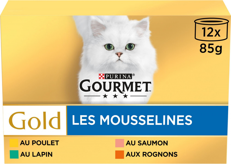 GOURMET GOLD Les Mousselines pour chat adulte