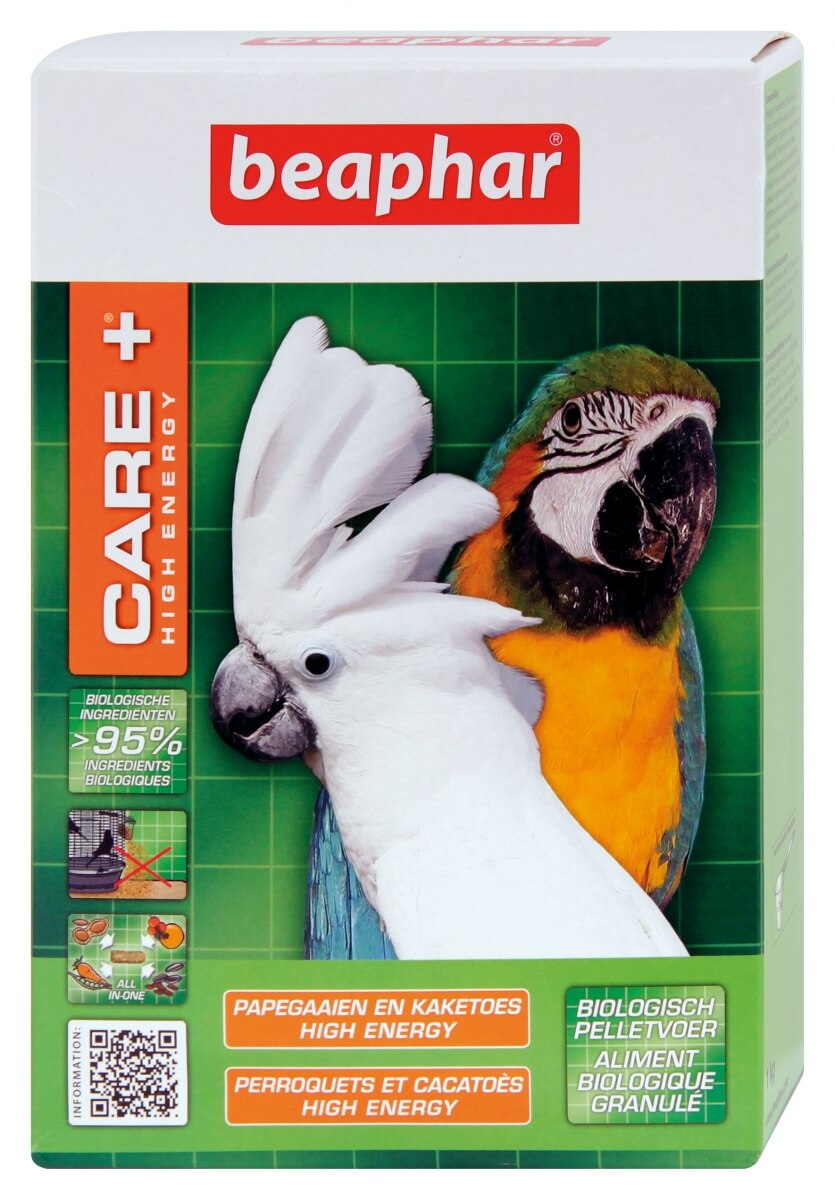 Care+ alimentação extrudada High energy para Papagaios e Cacatuas