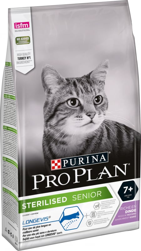 Pro Plan Sterilised Senior Longevis 7+ para gatos con pavo