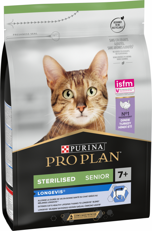 Pro Plan Sterilised Senior 7+ Longevis à la dinde pour chat