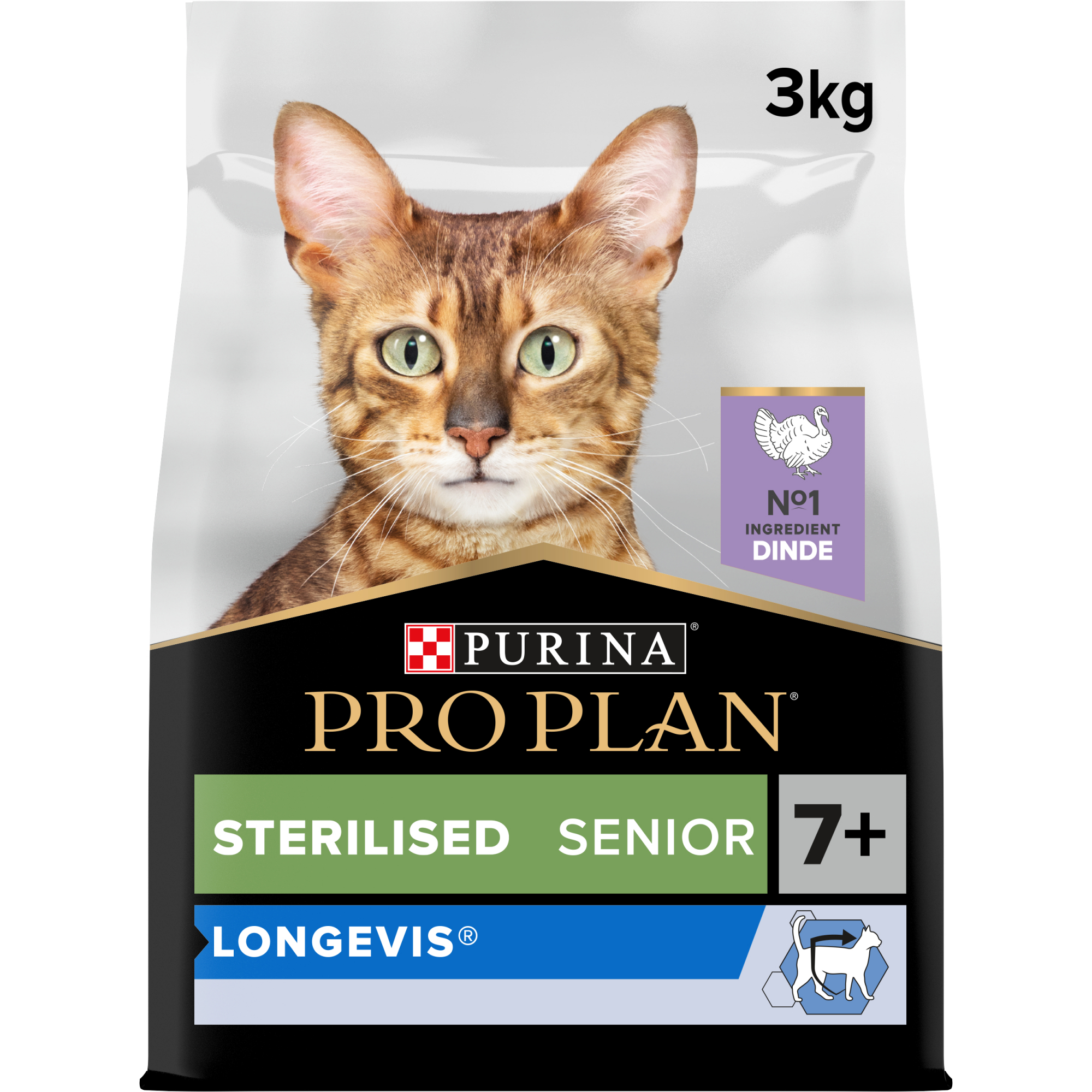 Pro Plan Sterilised Senior 7+ Longevis met kalkoen voor katten
