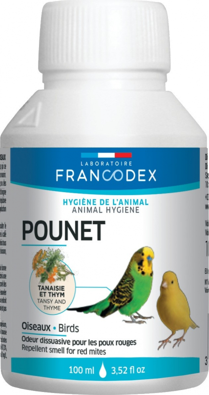Francodex Pounet antiparasitaire naturel pour oiseaux de cage et de volière