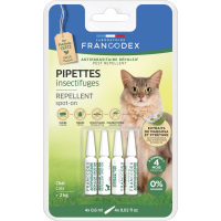 Francodex Pipettes antiparasitaires insectifuges pour chaton et chat