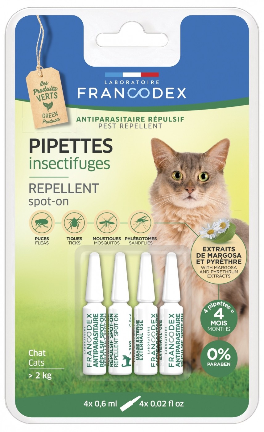Francodex Insectenafstotende pipetten voor kittens en katten