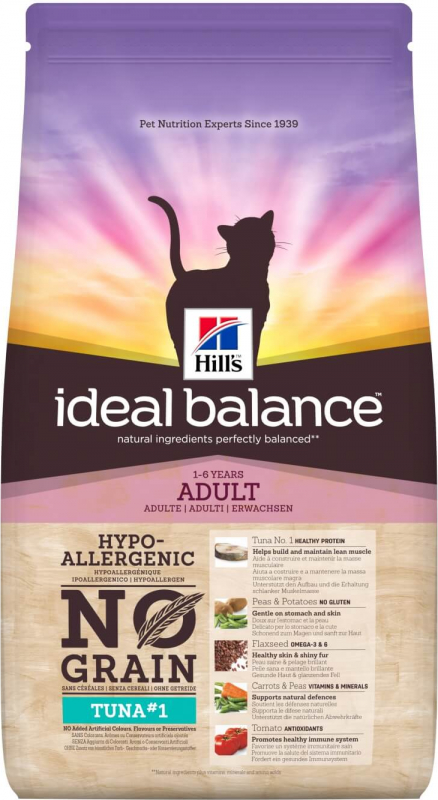 HILL'S Ideal Balance Sans Céréales Thon & Pommes de terre pour Chat adulte 