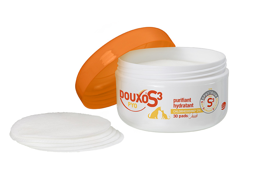 Douxo S3 Pyo Pads 30 cotons nettoyants antiseptiques