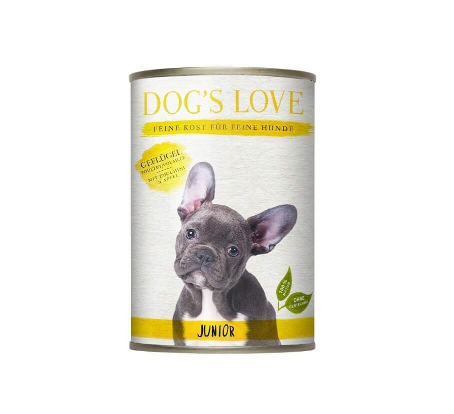 Comida húmeda para cachorros y junior DOG'S LOVE Aves de corral