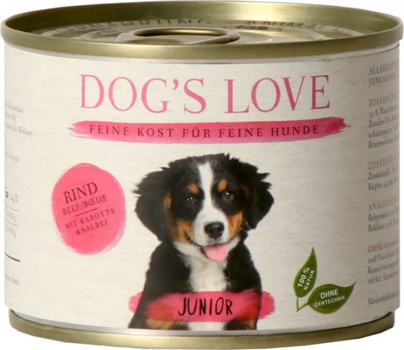 Pâtée boeuf DOG'S LOVE pour chiots et junior