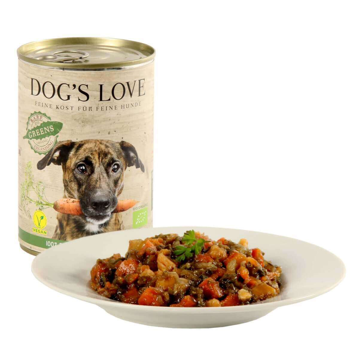 Patês orgânicos adequado para todos os cães DOG'S LOVE Bio-Greens 100% legumes