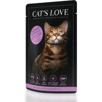 CAT'S LOVE Comida húmeda natural para gatos adultos 85 gr - 6 recetas