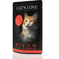CAT'S LOVE Comida húmeda natural para gatos adultos 85 gr - 6 sabores
