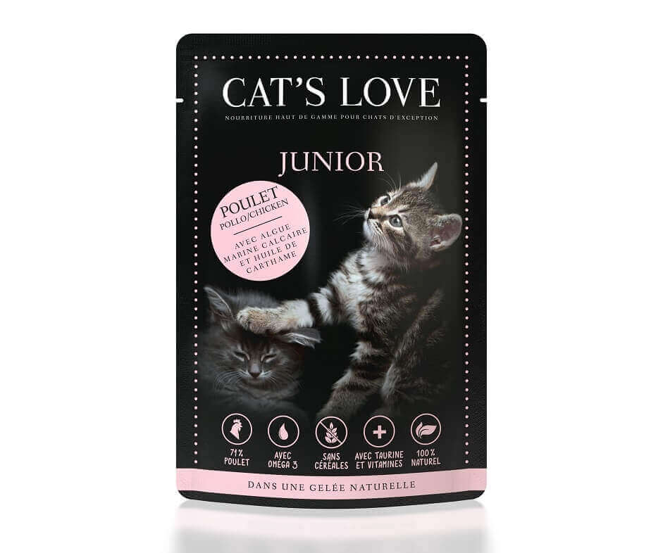Pâtée CAT'S LOVE pour chaton - 85g - 2 saveurs au choix