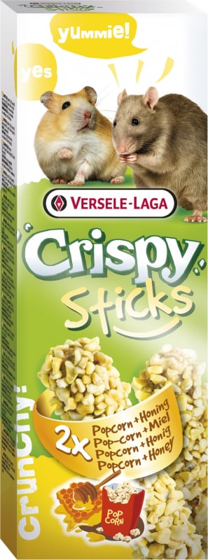 Versele Laga Crispy Sticks Hamsters et Rats Popcorn & Miel 