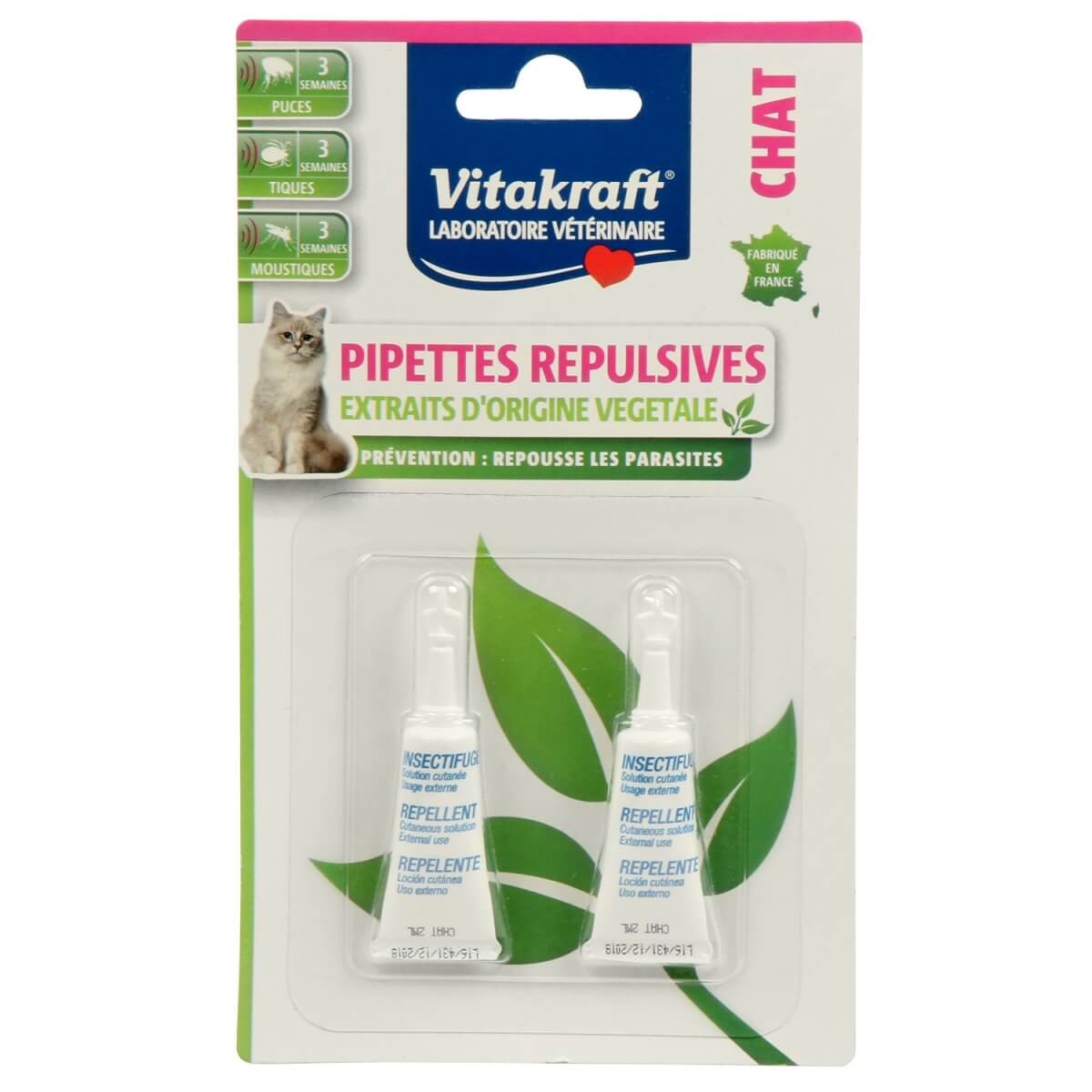 Vitakraft Pipettes Insectifuges Pour Chat