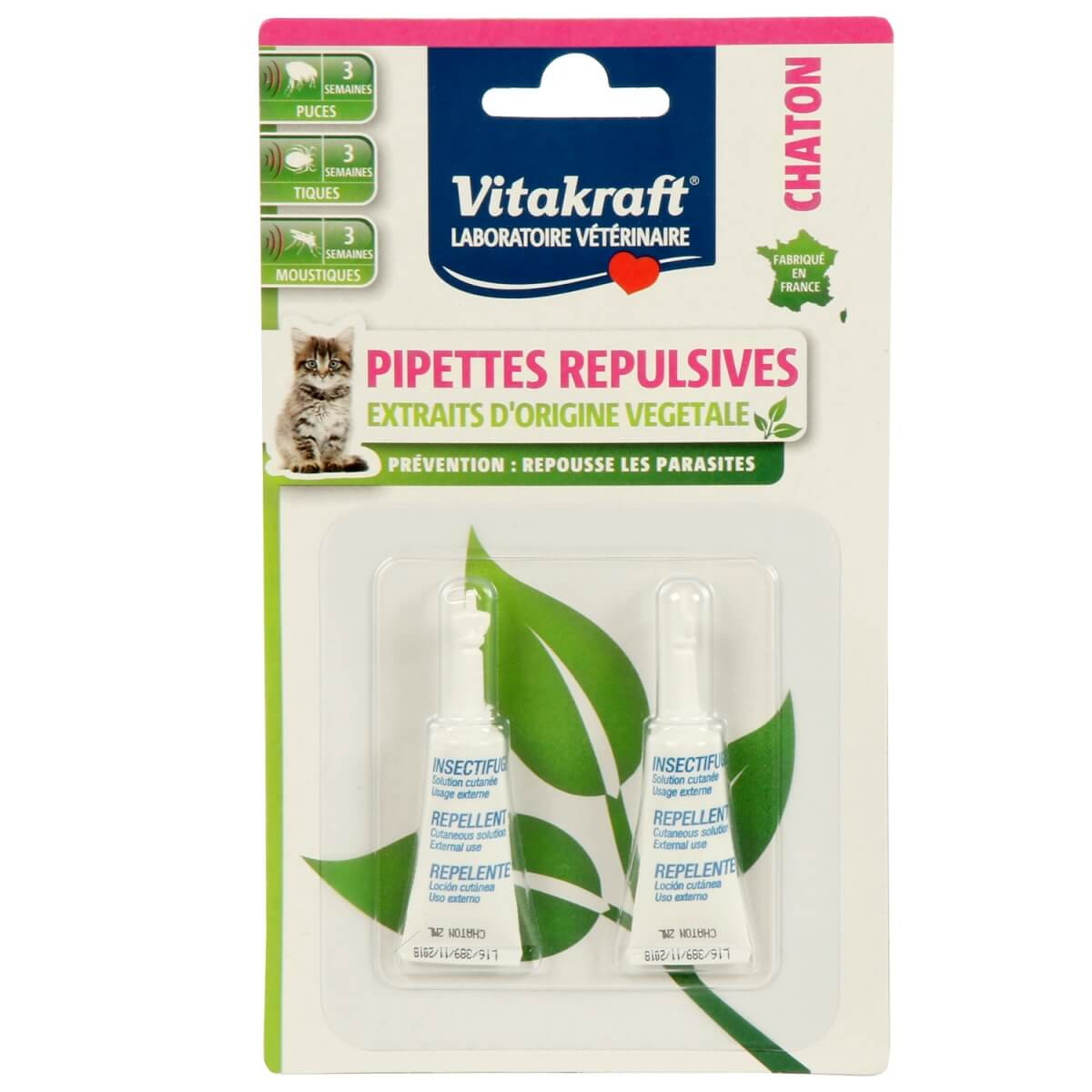 Pipettes Insectifuges Pour Chaton