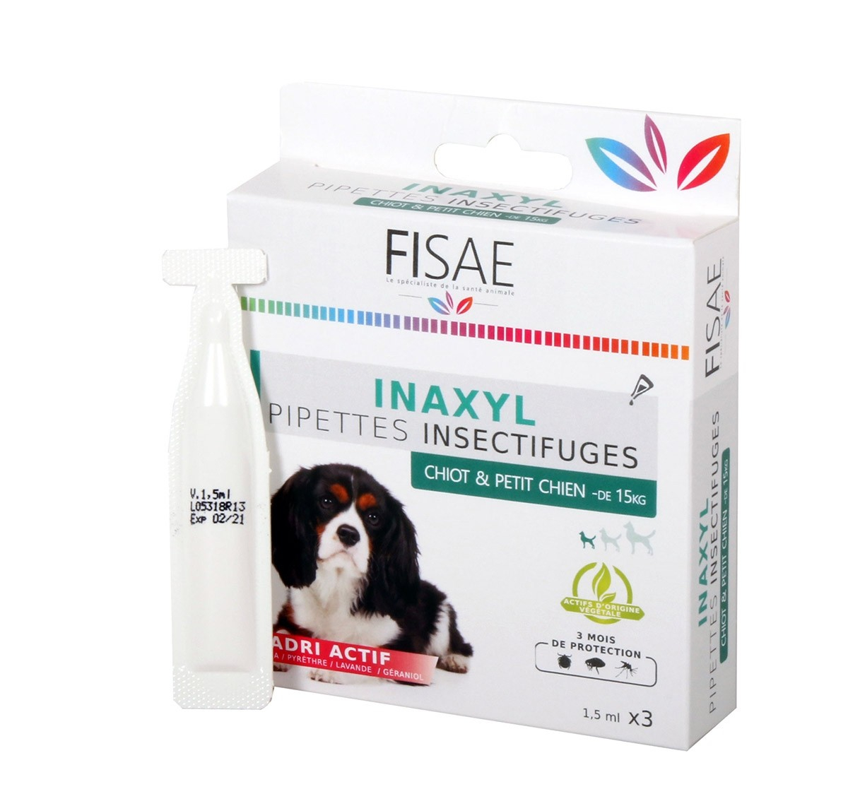 Pipetas repelentes para perro FIASE INAXYL - innovación 4 activos naturales