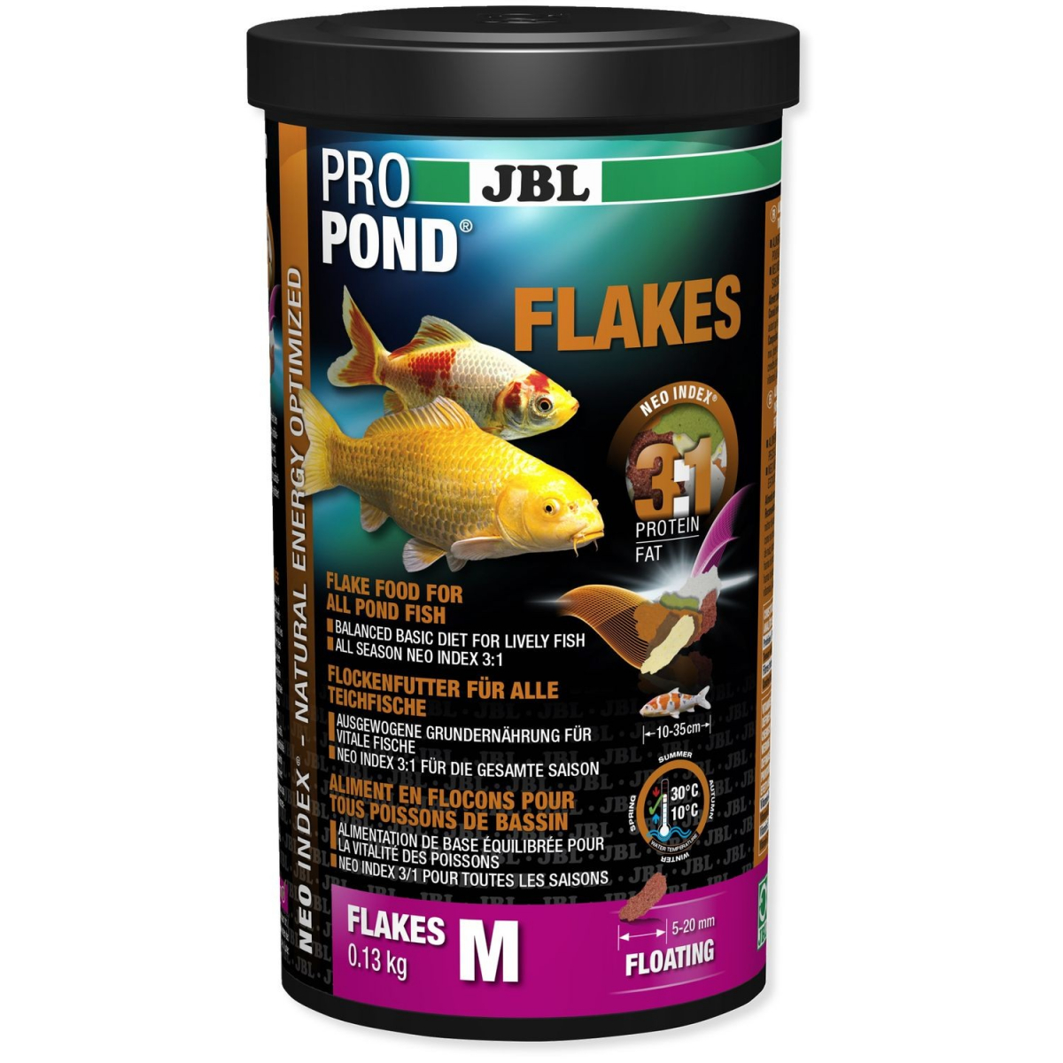 Aliment complet en flocons pour poissons M 1L - JBL Propond Flakes 