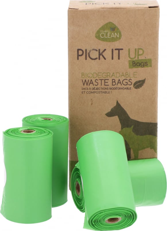 Sacs ramasse crottes biodégradables et compostables Quality Clean Pick It Up Bags