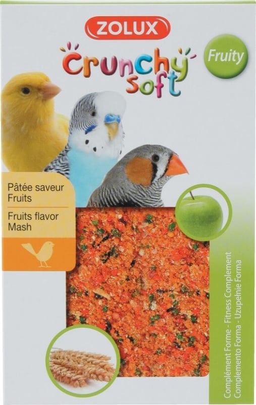 Crunchy Soft Fruity Pasta de cría para pájaros con sabor a frutas