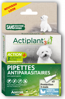 Anti-Parasiten-Insektizidpipetten DOG ActiPlant'3 x3