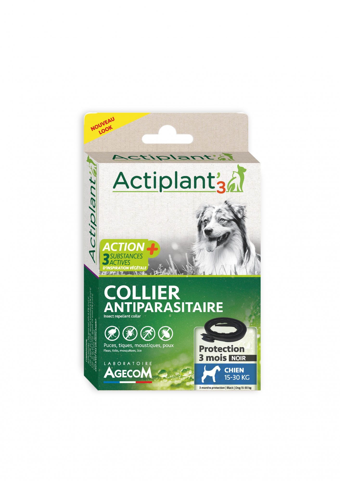 Collier ACT3 insectifuge antiparasitaire pour chien 