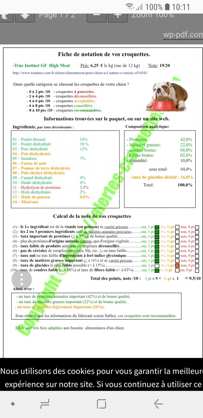 Avis Sur True Instinct High Meat Medium Maxi Adult Poulet Sans Cereales