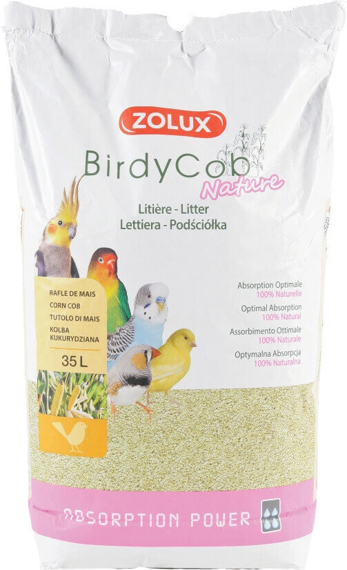 Lecho de maíz para pájaros BirdyCob Nature