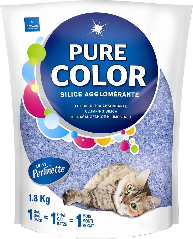 Kattenbakvulling Pure Color blauw