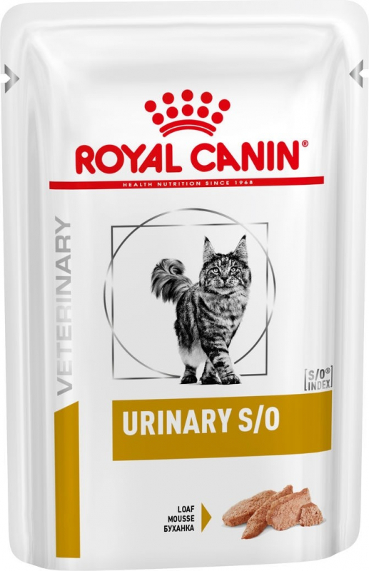 Royal Canin Veterinary Feline Urinary S/O en sachet en mousse ou en morceaux