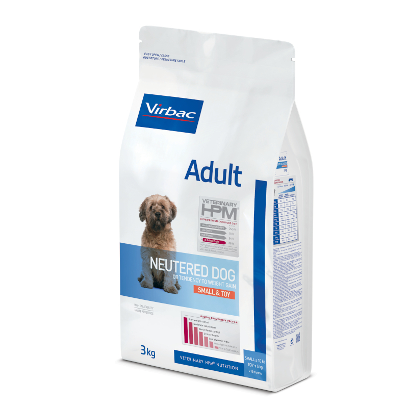 VIRBAC Veterinary HPM Neutered Small & Toy Ração seca para cães pequenos castrados