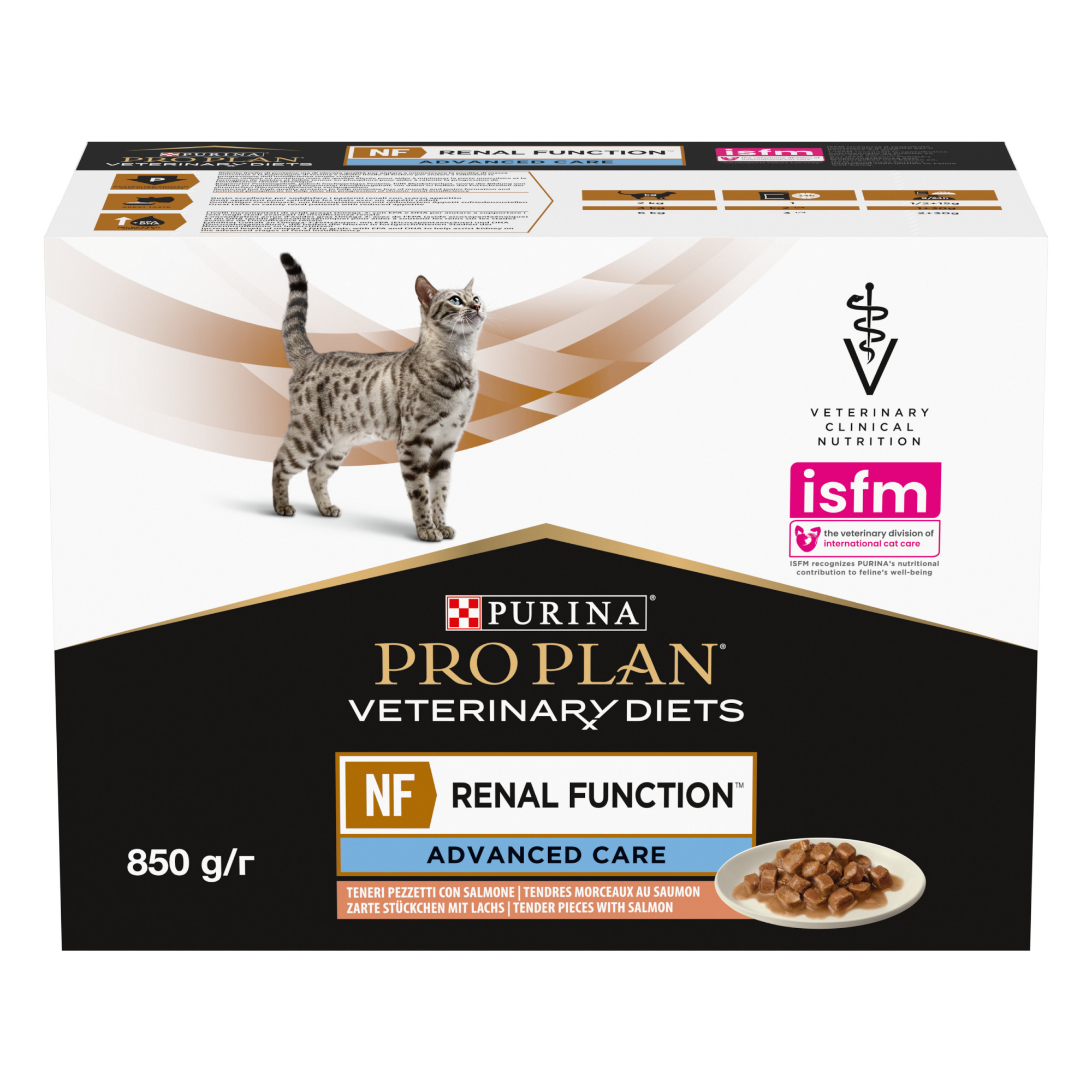 Confezione di 10x Patè PRO PLAN Veterinary Diets Feline NF ST/OX Renal Function - 2 varietà di gusti