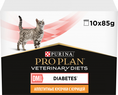 Pâtée PRO PLAN Veterinary Diets Feline DM ST/OX Diabetes Management pâtée au Poulet