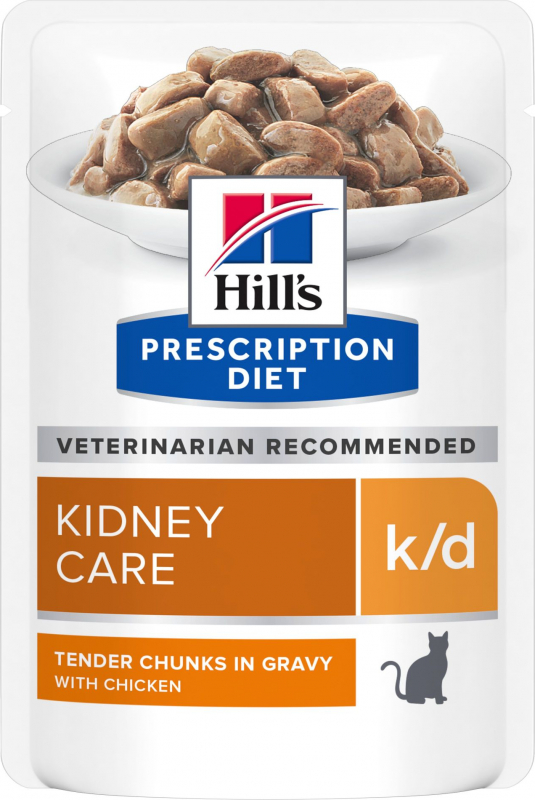 Sachet Repas HILL'S Prescription Diet k/d Kidney pour Chat - 3 saveurs au choix