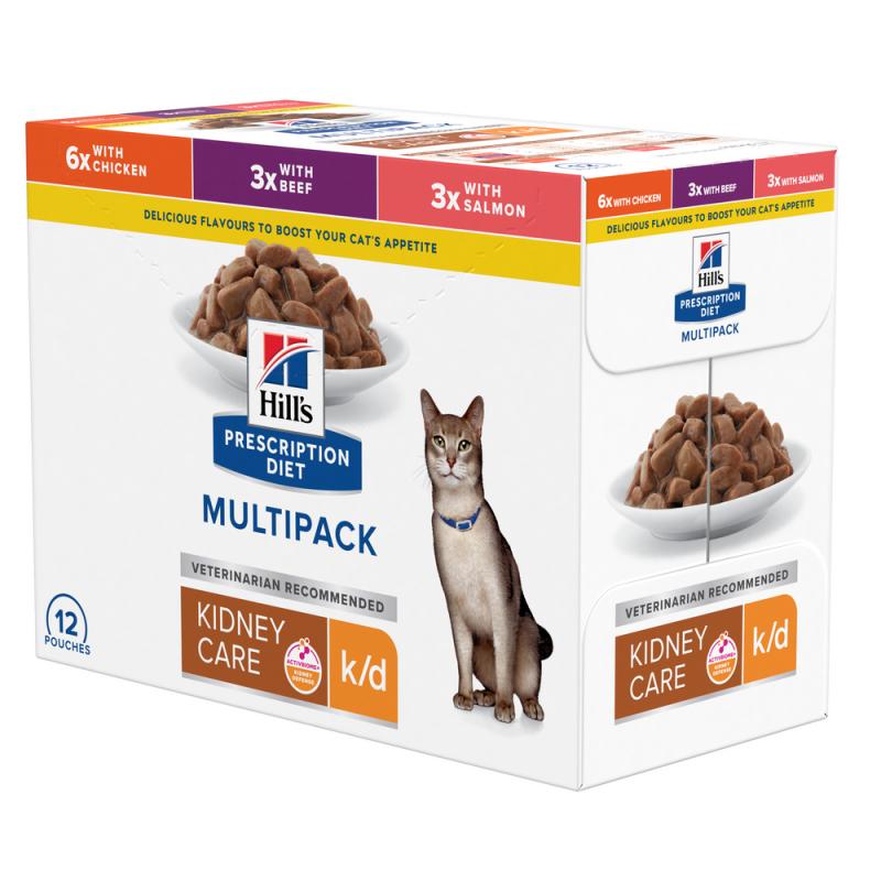 HILL'S Prescription Diet k/d Kidney Care sobres para Gatos - 3 sabores
