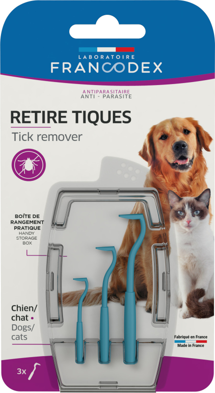 Francodex Retire-tiques pour chien et chat 