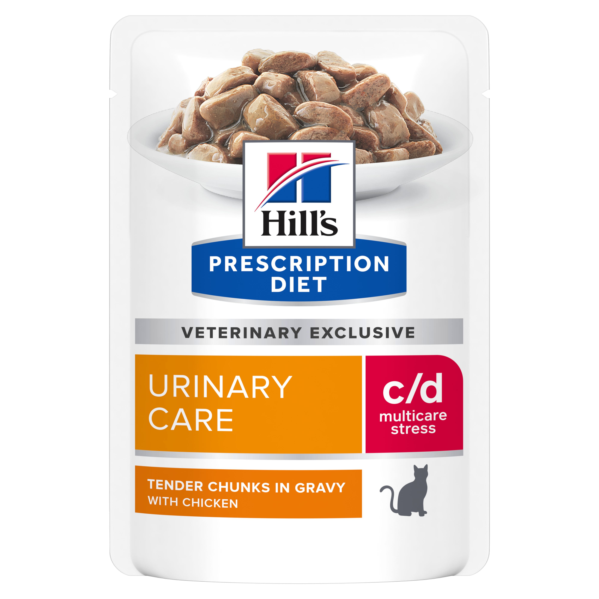 Saquetas frescas HILL'S Prescription Diet C/D Urinary Stress para gato adulto - 2 sabores à escolha