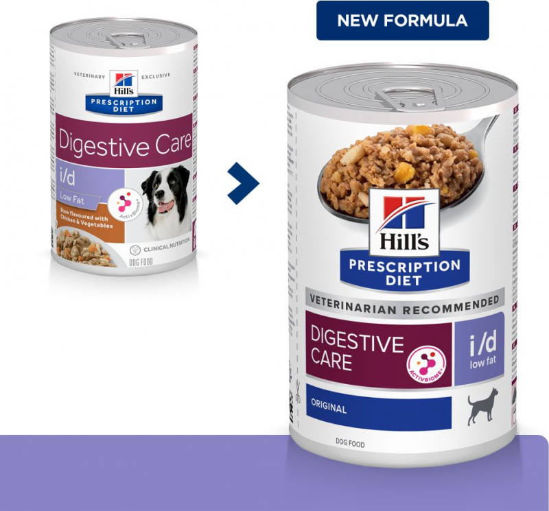 Pâtée HILL'S Prescription Diet I/D Low Fat Digestive Care pour chien adulte