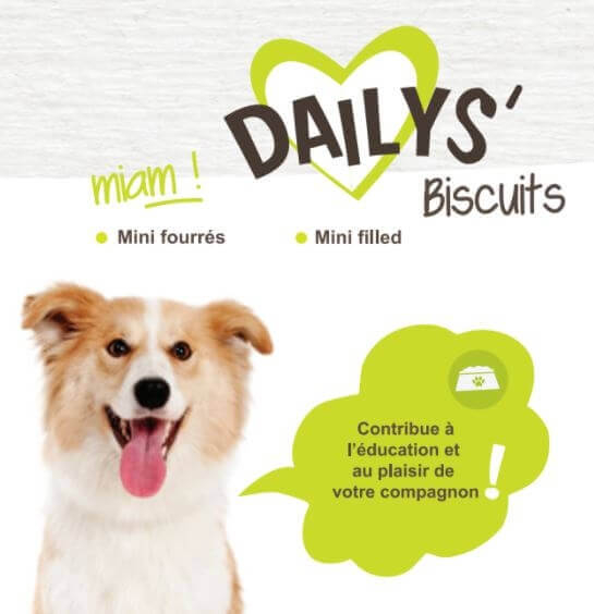 Croq' - Minis Biscuits Fourrés pour Chien DAILYS