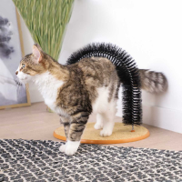 Auto-toiletteur et masseur pour chat Easy Brush avec herbe à chat 