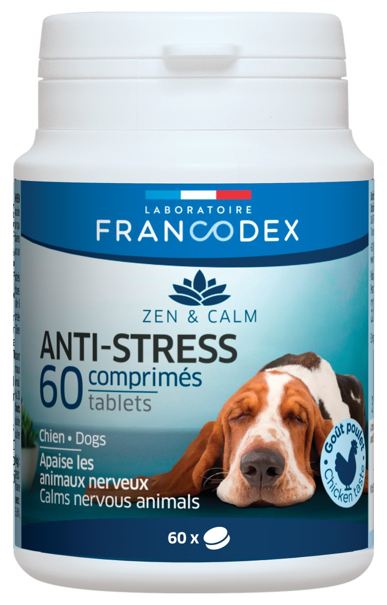 Comprimidos calmantes e anti-stress para cão