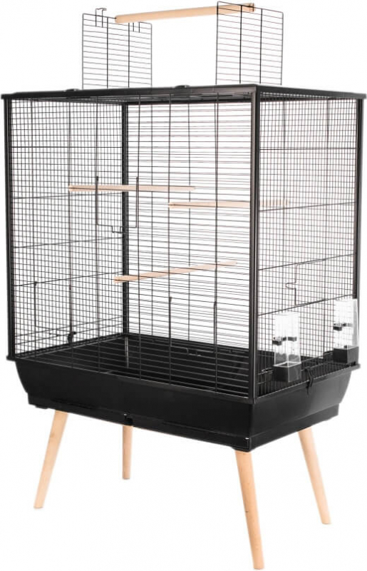 Cage perruches NEO Jili noire - H 112 cm