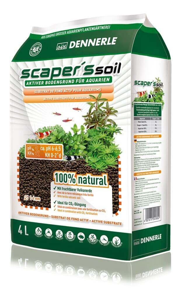 Dennerle Scaper's Soil Technisches Bodensubstrat für Pflanzenaquarien