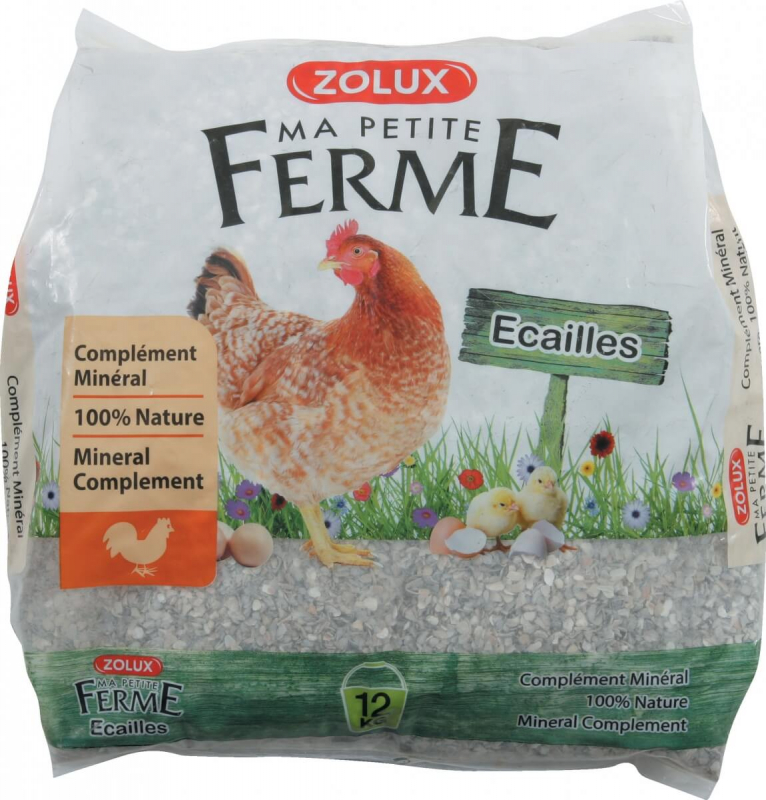 Aliment complémentaire minéral naturel Ecaille pour poules