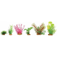 Lot de 6 petites plantes plastique - modèle 4