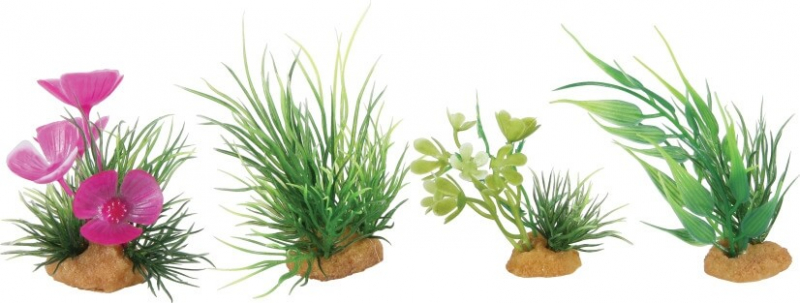 Lot de 4 plantes plastique - modèle 1